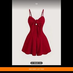 Red Bow Front Dress